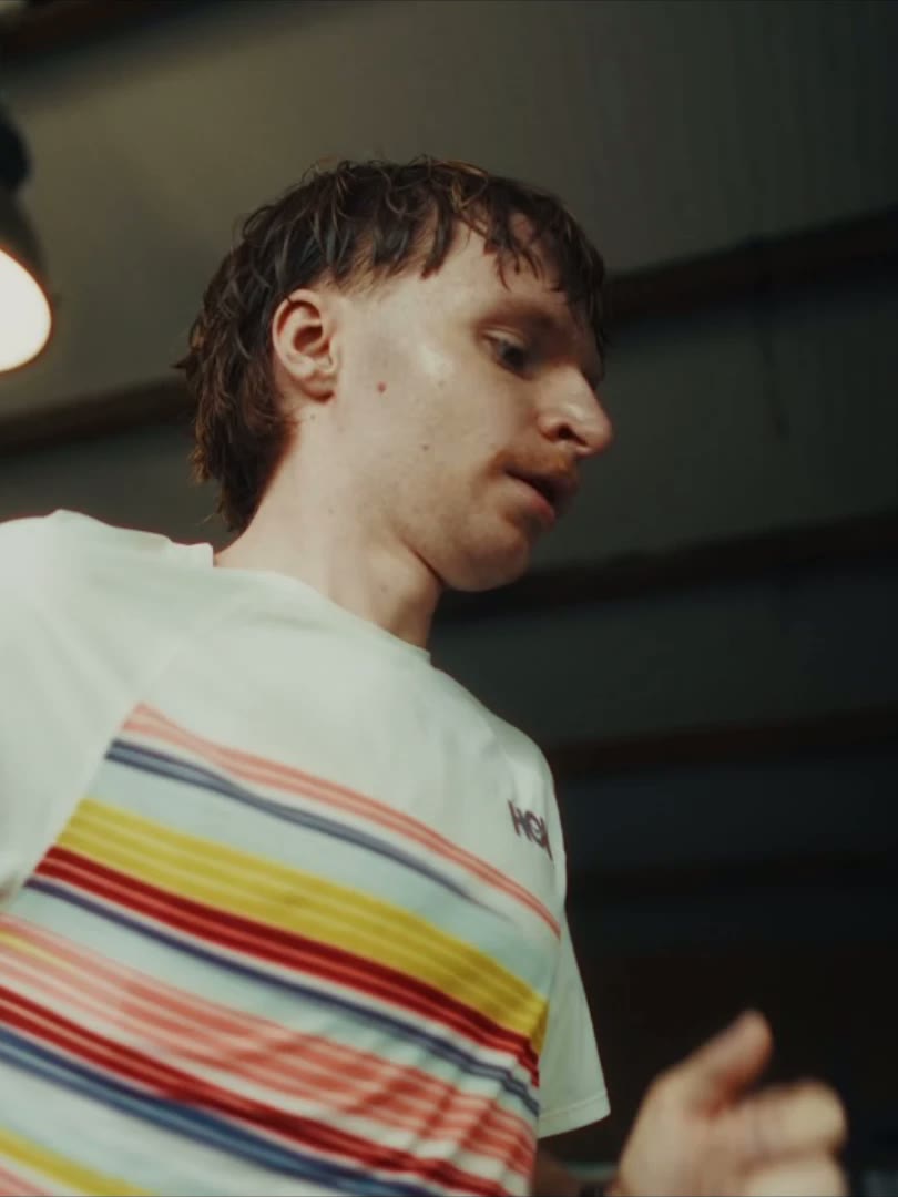Matt McCormack running in a Motion t-shirt